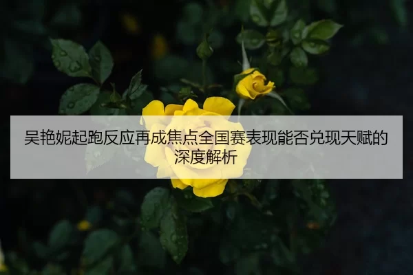 吴艳妮起跑反应再成焦点全国赛表现能否兑现天赋的深度解析